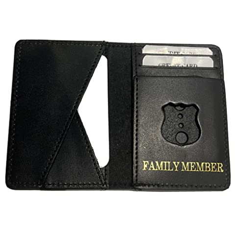 New York CITY POLICE OFFICER BLUE LINE FAMILY MEMBER CREDIT CARD MINI SHIELD ID WALLET RFID PROTECTION