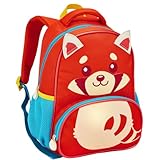 Mochila Bolsa Mala Escolar Infantil Bichinhos 3D Creche Pré Fundamental Menino Menina Criança (RAPOSA)