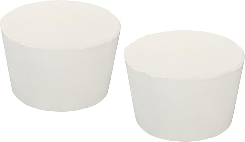 Boxonly Solid Rubber Stopper, 2 Pcs Solid Rubber Bungs Laboratory Pipe Tank Bott