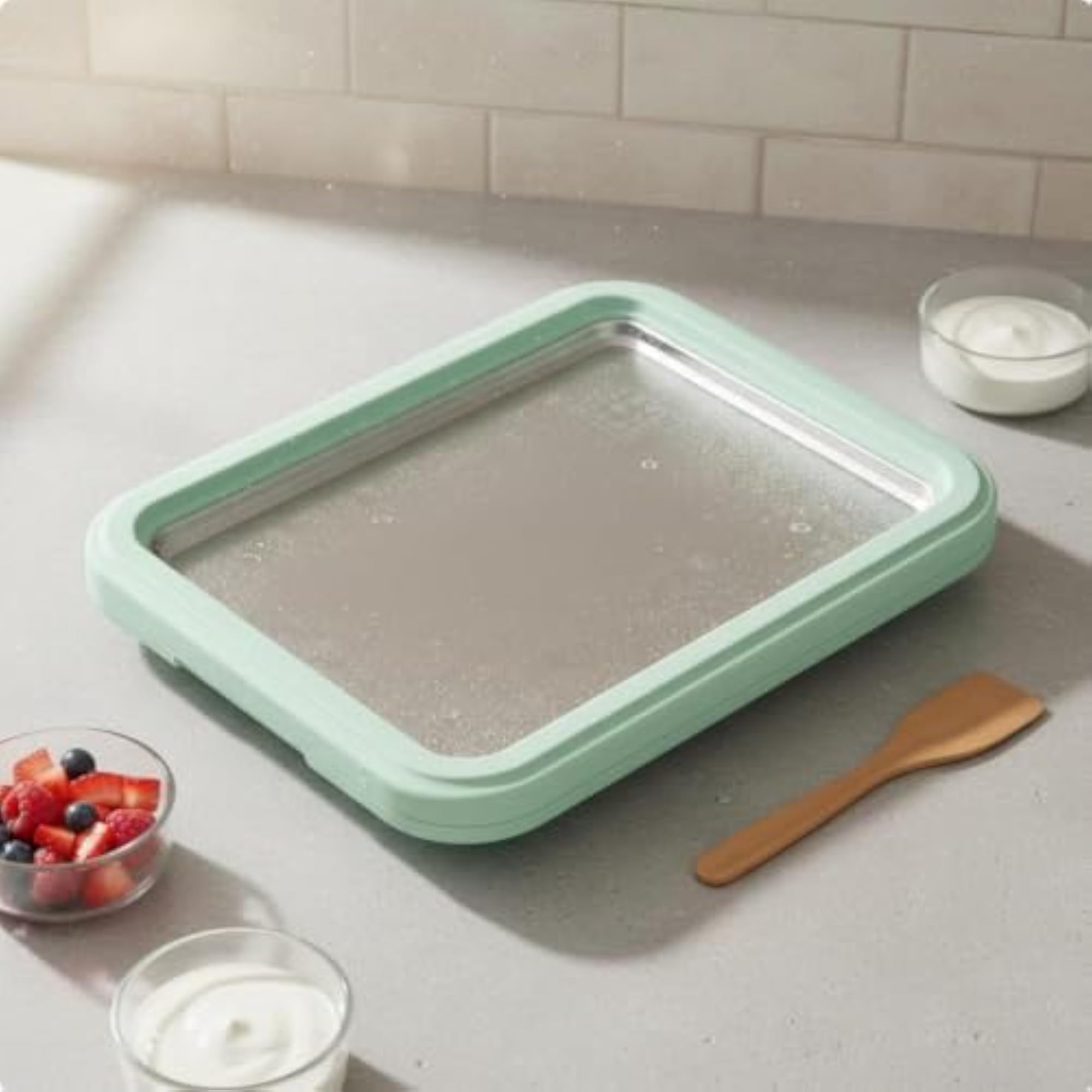 Non-Electric Rolled Ice Dessert Maker, 304 Stainless Steel