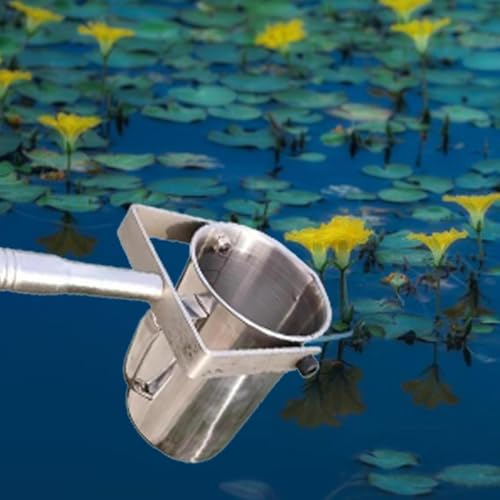 Extra Long Water Sample Rod/Water Sampling Dipper, Telescopic Vertical Swing Sampler for Pond Stream Pool, Pendulum Beaker Sampler Ladle(500ml,1.2-5m/3.9-16.4ft)