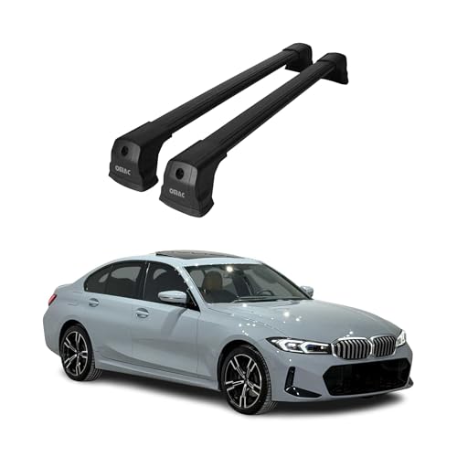 OMAC Roof Rack Cross Bars for BMW 3 Series G20 Sedan 2019-2025 / M3 G80 2021-2025 Lockable 165Lbs...