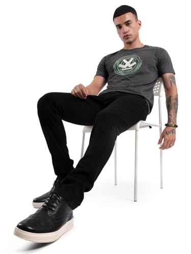 Image of WROGN Men's Cotton Stretch Jeans | Mid Rise | Slim Fit