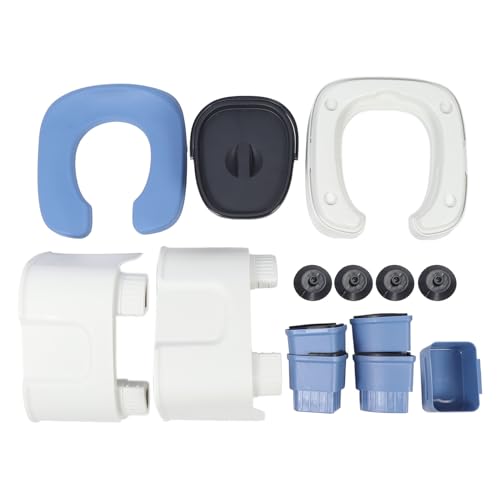 ベッドサイドコモード折りたたみ可能なポータブルトイレ頑丈なロードベアリングスリップ耐性のある高齢の寝室のトイレ椅子 (青)