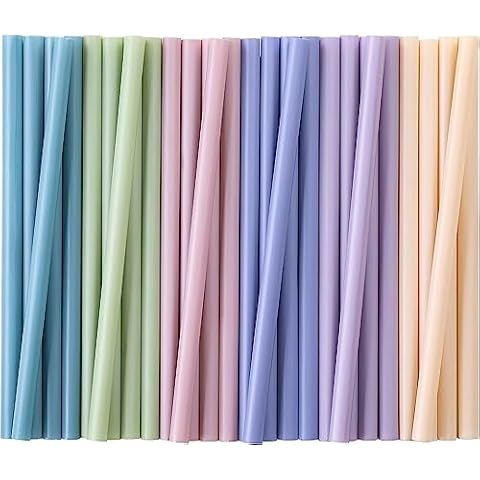 100 Pcs Jumbo Smoothie Straws, Disposable Wide Plastic Drinking Straws Cover