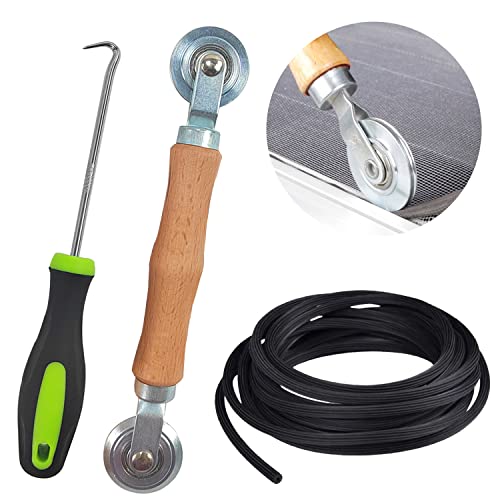 Werkzeug Doppelrad Dichtungseinroller mit Holzgriff, Einzieher Einroller...