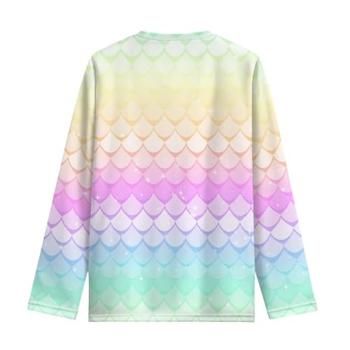 Girls Tee Shirts Size 3-16 Long Sleeve Blouse Trendy Tops for Girls Cute Crew Neck Shirt Athletic Top for Kids2