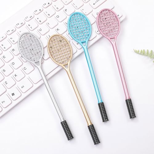 Set de 12 bolígrafos gel diseño raqueta de tenis miniatura 6