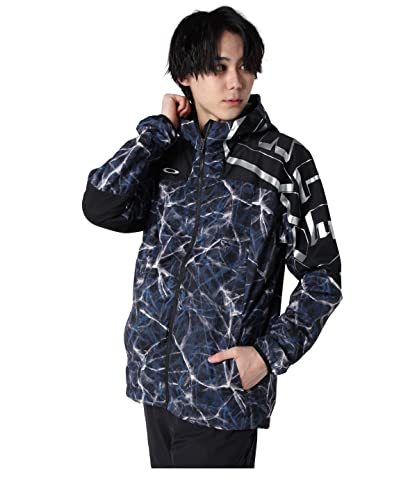 [オークリー] Baseball Jacket STRIKING WIND WARM JKT 2.0 BLUE STORM PRINT XX-Large