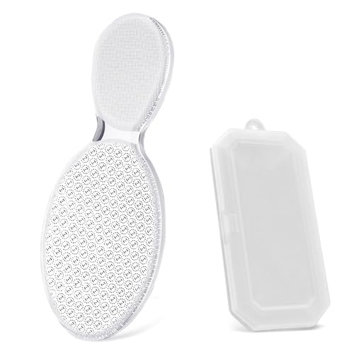 Lot de 1 lime à pied en verre double face pour les peaux dures, pour enlever les callosités rapidement et facilement, outil professionnel de pédicure pour talons doux et lisses