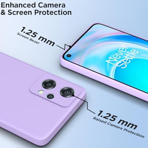 Image of Outlouders Back Cover for OnePlus Nord Ce 2 Lite 5G | Camera Protection | Durable Soft Matte Silicone Bumper Case (Purple)
