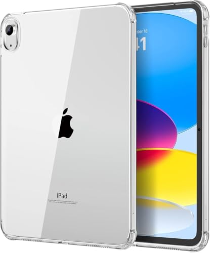 Case for iPad A16 11th Generation 11 inch 2025 / iPad 10th Generation 10.9 inch 2022 Slim Clear TPU Protective Shell [Support Touch ID & Apple Pencil Pro Charging] Clear