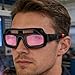 Welding Glasses, No Slip Auto Darkening Anti Glare, Safety Glasses For Welders for Professionals, Adjustable Protective Eyewear with UV Protection, Workshop Metal Fabrication Tool