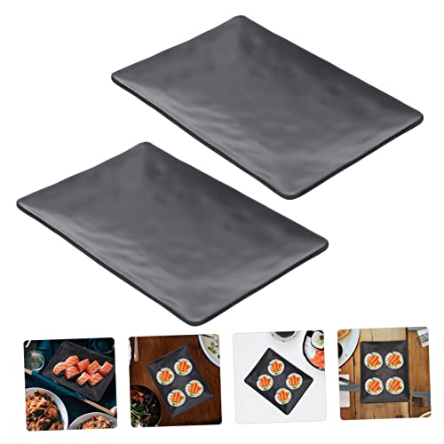 Plato rectangular reutilizable para sushi Lurrose 2 piezas miniatura 3