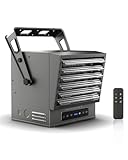 InoKraft 10000W Electric Garage Heater with Remote, Ceiling Mount Fan Forced Shop Heater with Digital Thermostat, 240V Hardwired Space Heater for Garage&Workshop, 12-hour Timer and Overheat Protection
