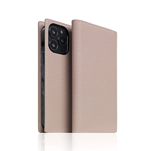SLG Design iPhone 14 Pro ケース 手帳型 本革 レザー Full Grain Leather Case アップル アイフォンケース SD24326i14PLC ライトクリーム