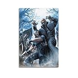 SCHUWEFA Póster decorativo de Game Resident Evil para pared e impresión artística moderna para dormitorio familiar, 20 x 30 cm