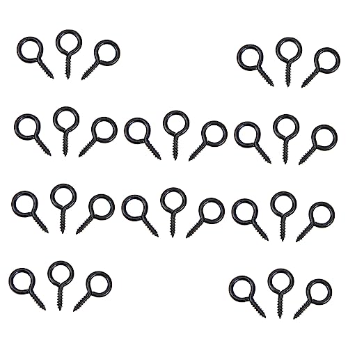 ERINGOGO 30 piezas Tornillos Autorroscantes de Pesado con Gancho de Ojo para Colgar Interiores Resistentes y Antióxido para Utensilios de Cocina y Decoración