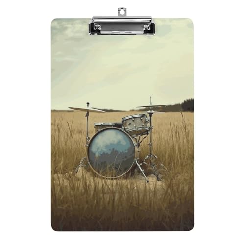 Presse-papiers acrylique Music Drum au design artistique et finitions métal