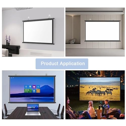 Pantalla para proyector manual 72 pulgadas 16:9 miniatura 2