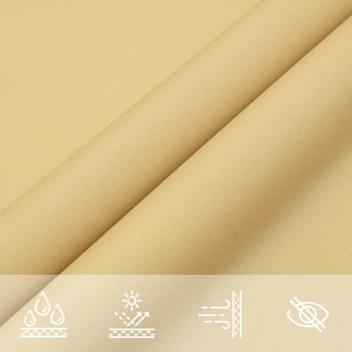 Voile d'ombrage triangulaire sable 2x2x2m en polyester Oxford pour extérieur - 7