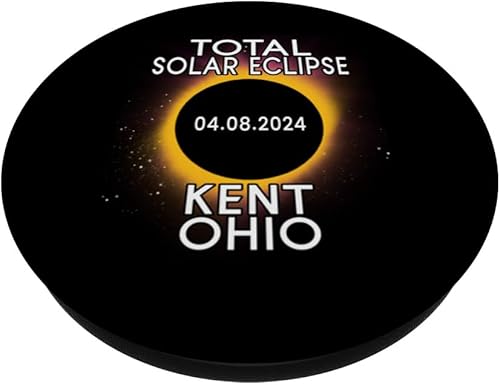 Miniatura 2 de Total Solar Eclipse 2024 Kent Ohio Totality OH Souvenir PopSockets Standard PopGrip
