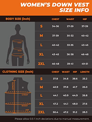 Ororo Women's Heated Vest With 90% Down Insulation And Detachable Hood (Battery Included)-Slim Fit (S) Black #TOP5