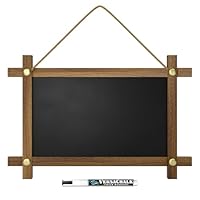 Magnetic Chalk Boards with Frame by VersaChalk (15x10 Industrial, Porcelain, Double Sided) Rustic Hanging Chalkboard Signs for Business, Bistro Kitchen, Menu, Sidewalk, Parties, Classroom, Wedding