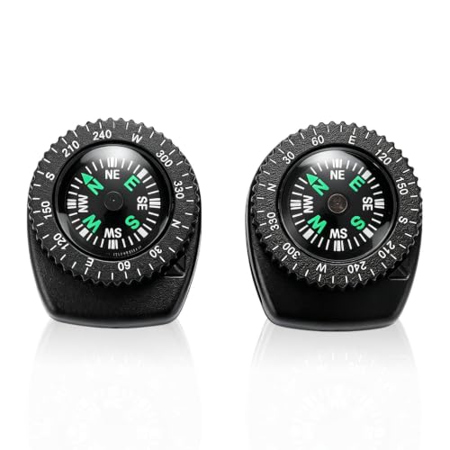 Brújula para correa de reloj 2 piezas Mini bolsillo portátil miniatura 1