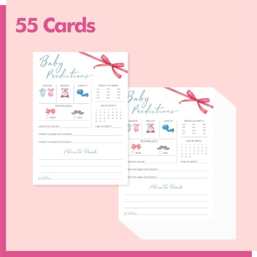 Image of Baby Predictions and Advice Cards, 55PCS Double-Sided Cards