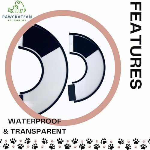 Image of Pet Cone Collar Dog Cat Soft Plastic Recovery Collar Adjustable Comfortable Wounds Protection Small Medium Size Elizabeth Collar (Transparent, Medium)