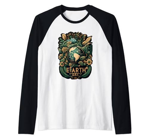 Earth Day Everyday Cute Globe Papier peint pour les jeunes et les femmes Manche Raglan
