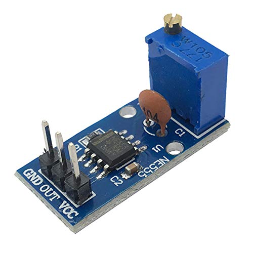 Daoki 5 Pack Ne555 Pulse Generator Adjustable Frequency Single Channel Output Module For Arduino Smart Car With Dupont Cable #TOP4