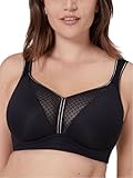 Simone Perele - Brassiere Sport Femme Maintien Fort avec Armatures - Soutien Gorge Grande Taille pour Poitrine Généreuse - Tenue de Sport Femme - Harmony - Coloris Noir