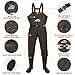 DikaSun Fishing Waders for Men & Women, Waterproof 2-Ply Nylon/PVC Chest Wader with Boots for Fly Fishing Sizes 4-14 Bootfoot Waders Lightweight