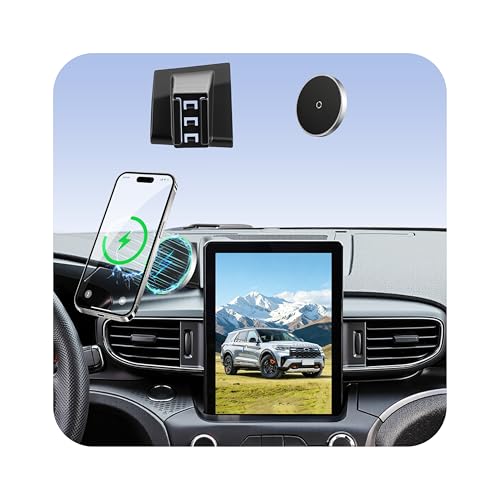 Image of Car Phone Holder for Ford Explorer (2020-2023 2024),MagSafe Car Mount Charger,Magnetic Phone Holder,15W Wireless Charging,Dashboard Phone Holder,360 & Hands Free,2021 2022 Explorer Accessories