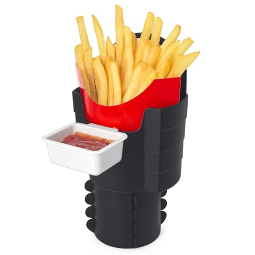 Portavasos para carro con contenedor para salsa y soporte antideslizante miniatura 1