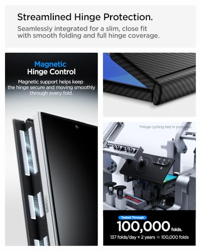 Image of Spigen AirSkin Aramid MagFit Case for Samsung Galaxy Z Fold 8 Ultra, Black