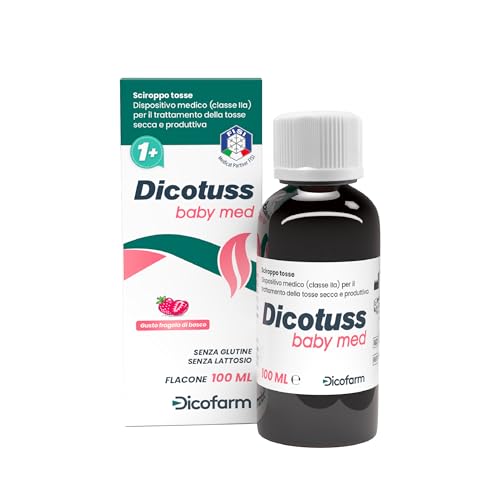 Dicotuss Baby Med 100 ml – Sciroppo Tosse Bambini per Tosse Secca e Produttiva – A base di Estratti Naturali, Miele e Mucillagini – Calma la Tosse, Protegge la Mucosa e Favorisce Rimozione del Muco