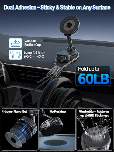 60% Off Car Phone Holder with Strongest Suction & Magnetic Mount