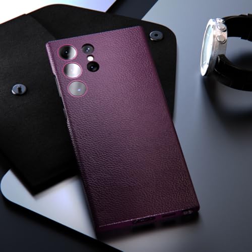Coque de protection intégrale antichoc de luxe pour S23ultra cuir