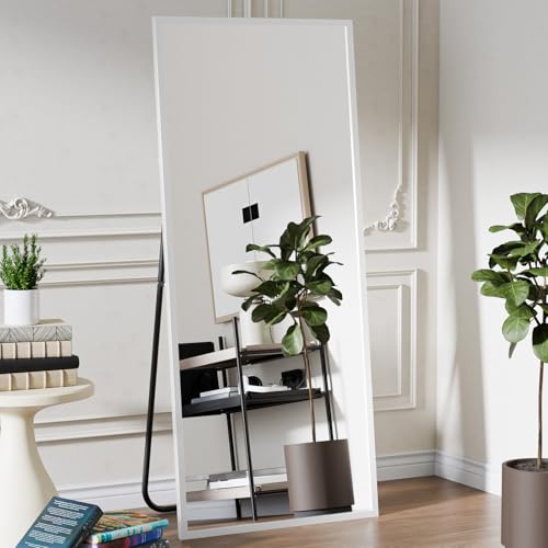 Koonmi 71"x31" Floor Mirror Full Length, Bedroom Floor Body Mirror with Stand, Large Silver Mirror, Leaning, Standing or Hanging Horizontally/Vertically
