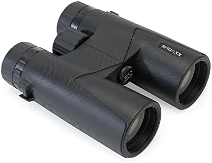 EXODUS OPTICS Commander HD 10x42 Compact Binoculars for Adults - High Powered Waterproof Binoculars for Bird Watching, Hunting - Long Range Travel Binoculars for Stargazing with 10x Zoom