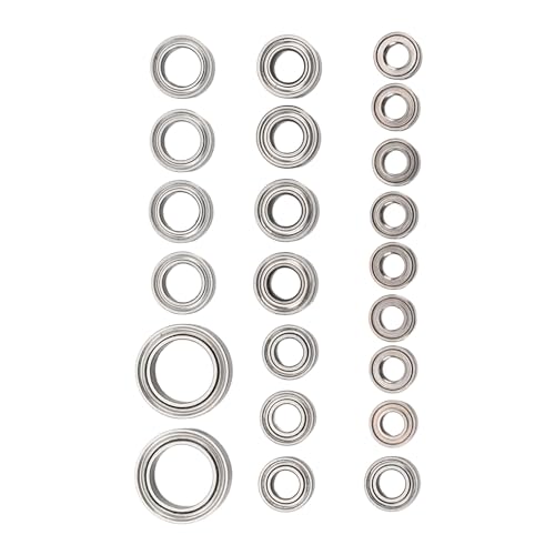 Conjunto de Rolamentos de Esferas de Alumínio, 22 Peças, Atualização de Liga de Metal, Rolamentos de