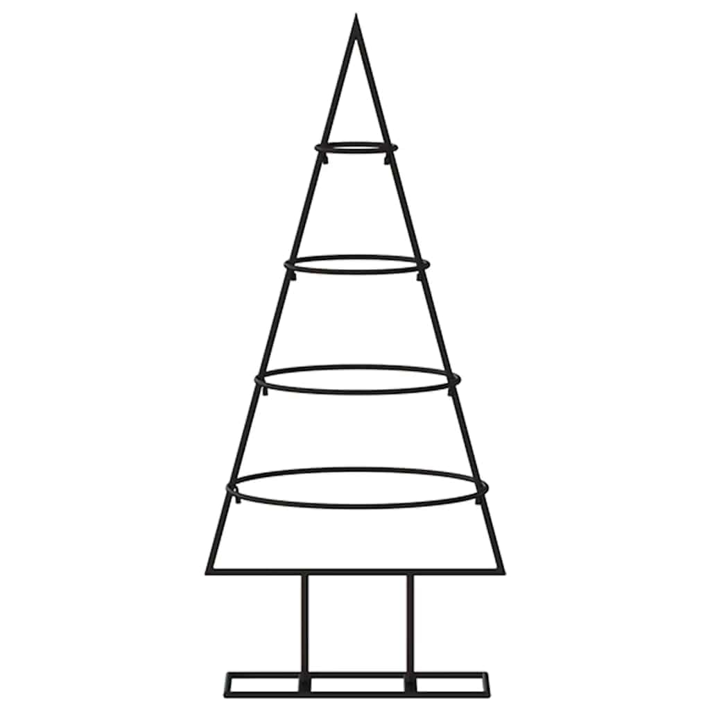 Metall Weihnachtsbaum Deko Schwarz 60 cm, DIY-Christbaum, pulverbeschichteter Stahl, moderner Look, platzsparend, für Innen- & Außenbereich, vielseitige Weihnachtsdekoration