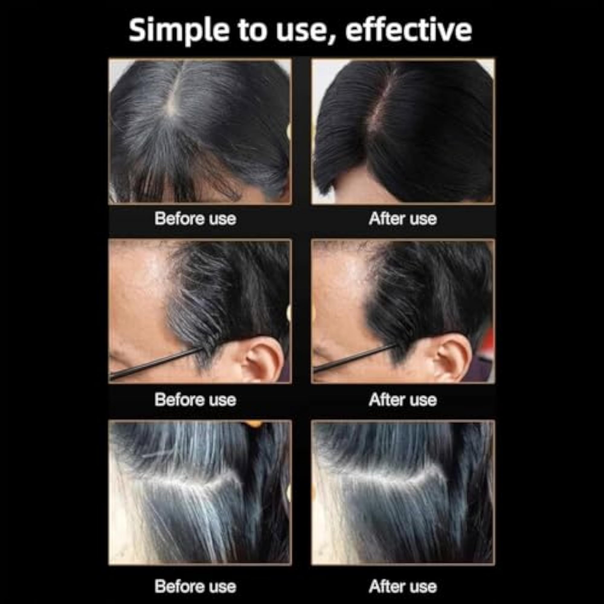 New Hair Color Comb Stick, Waterproof Grey Hair Dye