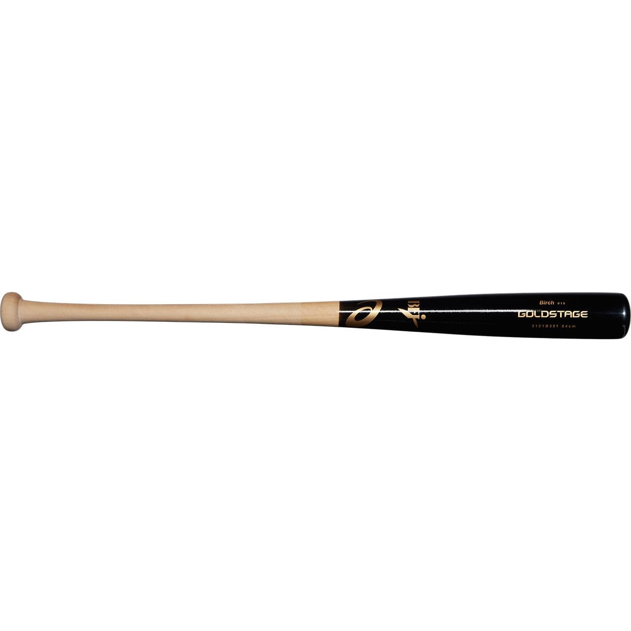 asics 3121B351 GOLDSTAGE 3121B351 Baseball Bat, Hardwood, Unisex Adult 010 (Black/Natural) S84