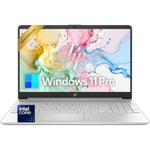 Image of HP 15.6 inch HD Business Laptop, 8GB DDR4 RAM, 512GB PCIe SSD, Intel N4120 Processor, Windows 11 Pro, SD Card, Long Battery, Wi-Fi 5, HDMI, Numeric Keypad, for Multitasking Work & Study