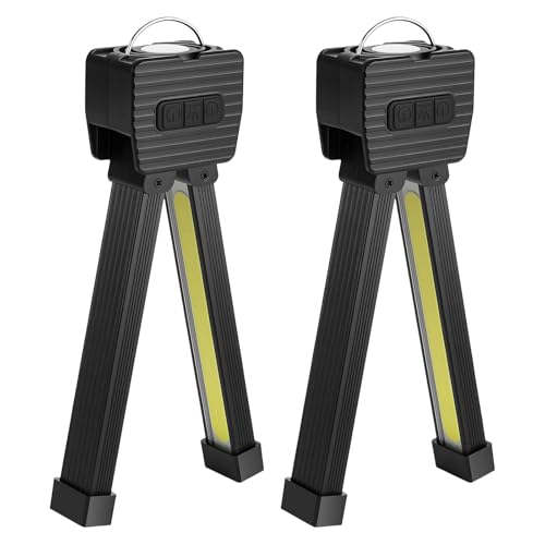 flintronic 2Pcs Posing Lampe Gym Magnetische LED-Taschenlampe mit 7 Helligkeitsstufen und 4 Modi IPX4 wasserdichte Taschenlampe für Fitness 180 Degree Folding Campingzelte Zuhause Büro