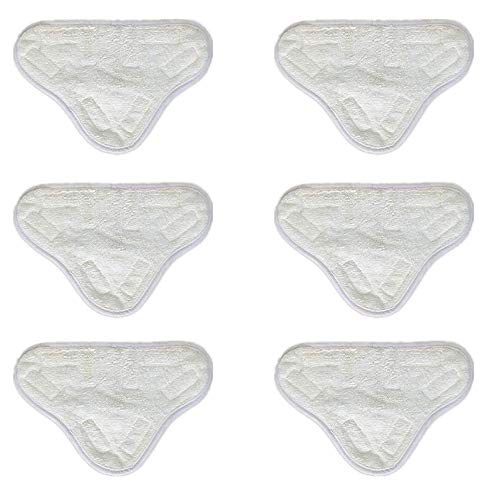 MEETOZ 6pcs Microfibre Steam Mops Cleaning Pads Replacement Steam Mop Compatible for H2O X5 H20 Washable